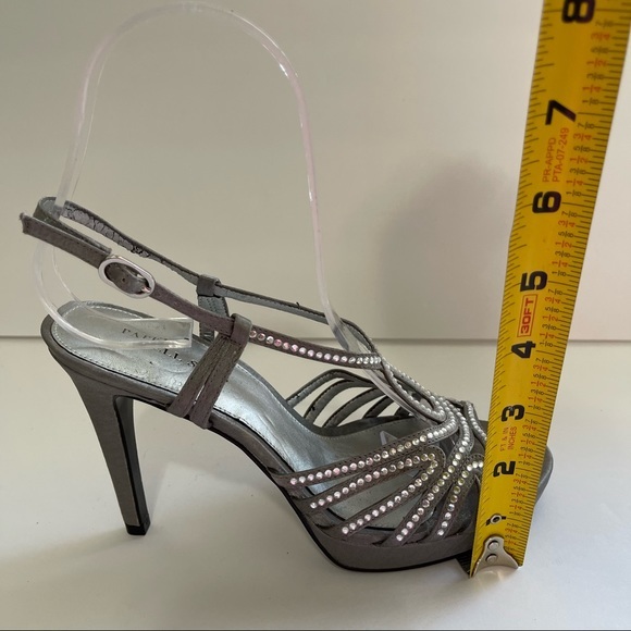 Papell Studio Rhinestone Heel Sandals #6W - Picture 5 of 12